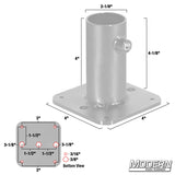 Modern Studio Equipment Pipe Flange Base for 1-1/2" Speed-Rail®