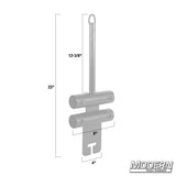 Modern Studio Equipment Center Post with Ear for Wide Over and Under Boom Kit for 1-1/2" Speed-Rail®