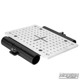 Modern Studio Equipment Cheese Plate with 3/8" Slot and Two 1-1/2" Slider Brackets for Hood Mount