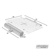 Modern Studio Equipment Cheese Plate with 3/8" Slot and Two 1-1/2" Slider Brackets for Hood Mount