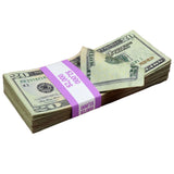 Money Prop - New Series $20 ✔️RealAged™ Full Print $2,000 Stack - Dependable Expendables