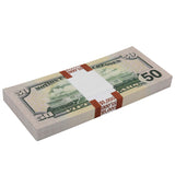 Money Prop - New Series $50 Crisp Full Print $5,000 Stack - Dependable Expendables