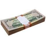 Money Prop - $50 ✔️RealAged™ Full Print New Series $5,000 Stack - Dependable Expendables