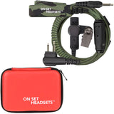 Camo On Set Headsets FilmPro X Walkie Headset with 3.5mm Input and free red Case