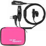 On Set Headsets Live Comms Pro X with pink case