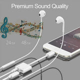Lightning to 3.5mm 3-Port Lightweight Audio & Charger Adapter