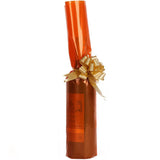 orange silent cellophane wrapped gift bottle Dependable Expendables