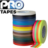 Pro Tapes® 1/2-inch Gaffer Tape in various colors, durable gaffers tape with spike design for secure, versatile use.