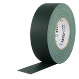 Pro Tapes® 2-inch dark green gaff tape roll, durable gaffers tape for television and stage lighting applications