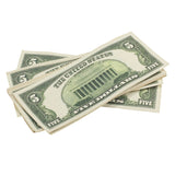 Money Prop - 1980 Series $5 Bills ✔️RealAged™ Full Print - Dependable Expendables