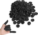 Black latex microphone cover for surveillance headset from Lauwell, designed for walkie-talkie accessories, providing reliable protection.