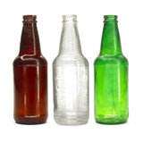 SMASHProps Breakaway Glass Amber Brown, Clear & Dark Green Craft Beer Bottle Prop for television, film and live theater - Dependable Expendables