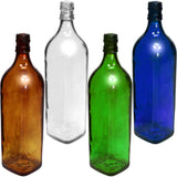 Amber Brown, clear, green, cobalt blue  Translucent Breakaway Vintage Scotch Whiskey Bottle Prop - Dependable Expendables