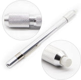 Soapstone Round Silver Aluminum Marker Holder - Dependable Expendables