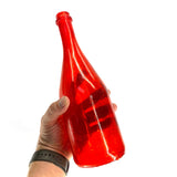 SMASHProps translucent red Breakaway Champagne Bottle Prop for television, film or live theater production safe stunts - Dependable Expendables