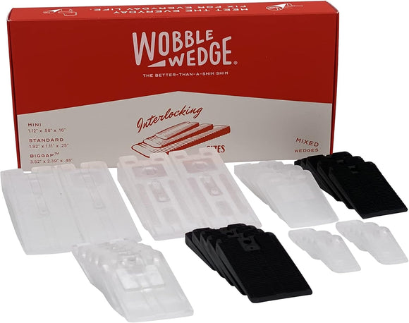34 piece Wobble Wedge Kit plastic shims for home, furniture, appliances 