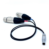 12" Dual XLRF to 6 pin Lemo Cable - Dependable Expendables