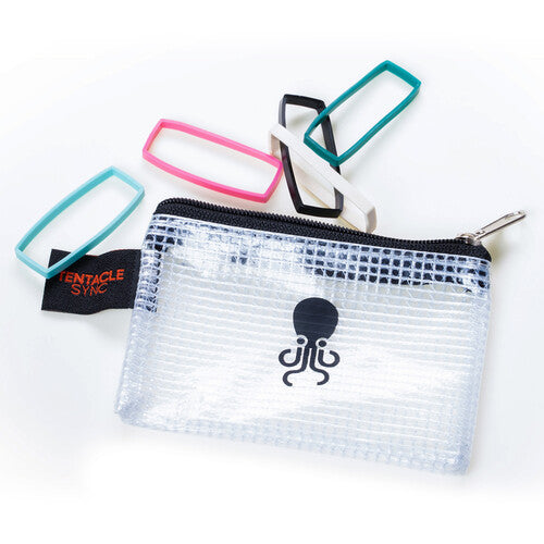 Tentacle Sync A08 TRACK E Color Silicone Bands pink, black, white, green with Tenticle carry pouch.