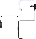 Generic black 2 pin Motorola compatible surveillance headset for walkie talkies. 