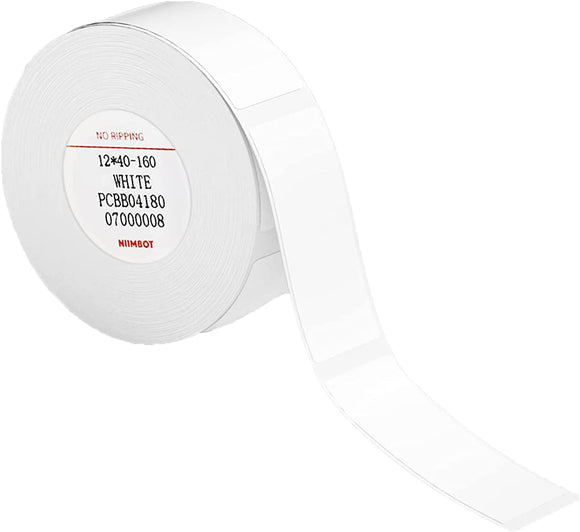 NIIMBOT D11 480 Adhesive Thermal White Paper 12mm x 40mm Label Maker Roll 