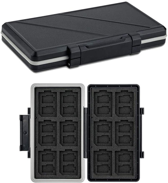 36 Slots Memory Card Case Water-Resistant Anti-Shock Memory Card Wallet for 24 Micro SD SDXC SDHC TF Cards and 12 SD SDXC SDHC Cards - Dependable Expendables