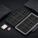 36 Slots Memory Card Case Water-Resistant Anti-Shock Memory Card Wallet for 24 Micro SD SDXC SDHC TF Cards and 12 SD SDXC SDHC Cards - Dependable Expendables