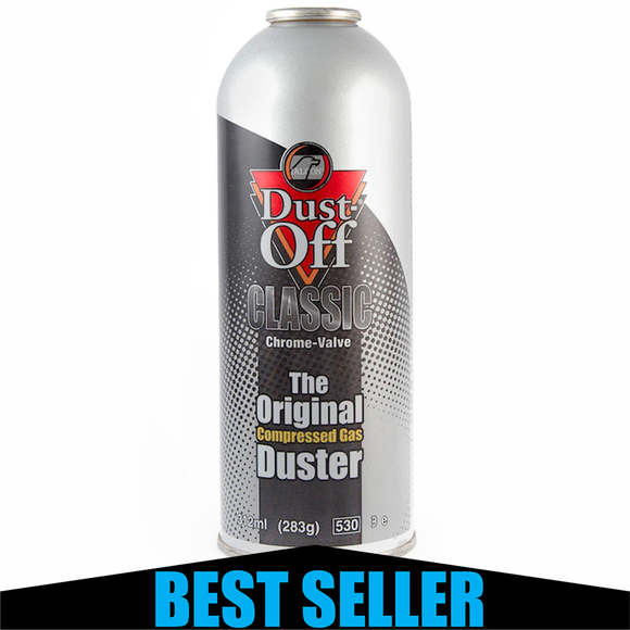 Dust Off 10 oz. Classic Original Replacement Canister Falcon duster for cleaning camera equipment lens accessories on movie & television sets - Dependable Expendables Dallas, Texas