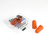 Jorestech Soft Safety Orange Foam Ear Plugs to protect ears from loud noises on set.