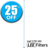 Lee Filters 202 Half CTB Blue 48" x 25' Gel Roll on 1" Core - Dependable Expendables