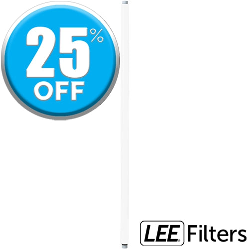Lee Filters 216 Full White Diffusion Gel Roll used for controlling the quality of light used in television, film and live theatrical productions