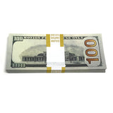 Money Prop - New Style $100 Crisp $10,000 Stack Dependable Expendables Dallas Texas