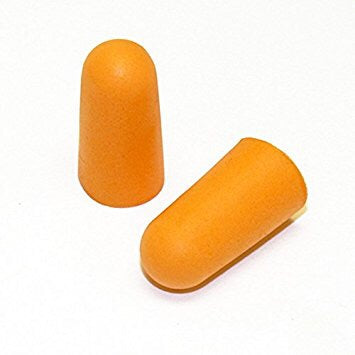 Jorestech Soft Safety Orange Foam Ear Plugs 12 pack to protect ears from loud noises on set.