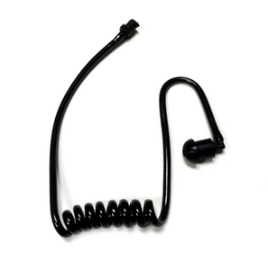 Black Coil Surveillance Acoustic Tube with Ear Tip and Twist Connection - Dependable Expendables