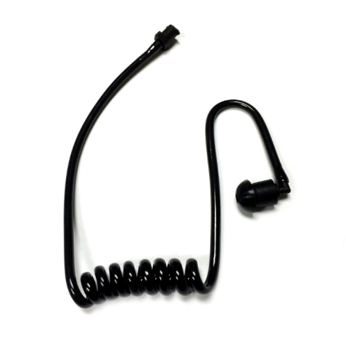 Black Coil Surveillance Acoustic Tube with Ear Tip and Twist Connection - Dependable Expendables