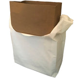 Silent Bags props brown convenience store bag inside silent white plastic sack used in video, film and broadcast commercial production by Tim Schultz - Dependable Expendables Dallas Texas