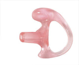 Pink Surveillance Ear Piece Mold  for Acoustic Tubes used with walkie talkies in television, film and live event production.
