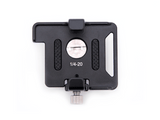 Close up of black Tentacle Sync A06-QRM Sync E Quick Release Mount Bracket by LanParte