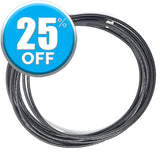 Twenty five foot 50ohm black BNC cable made with Belden RG58 cable and GEM30517 connectors