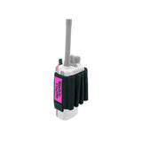 Pink Walkie Caddie organizer for tools, pens, and batteries designed to fit around standard Motorola 200 style radios used on film and video sets.
