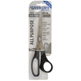 8 inch Long Westcott 13135 Stainless Steel Light Paper Scissors  - Dependable Expendables
