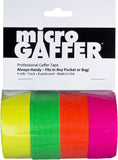 microGaffer bright colors 1” Fluorescent yellow, green, orange, pink Gaff Pack on small core - Dependable Expendables